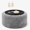 Pouf Ottoman avec Plateau - Côtelé Anthracite 01