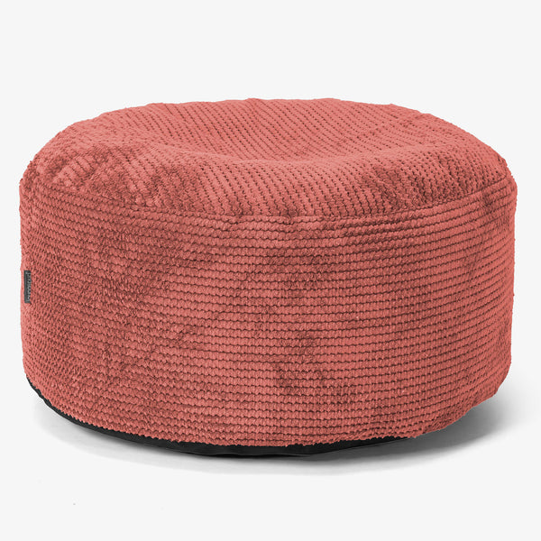 Pouf Ottoman avec Plateau - Pompon Citrouille 01