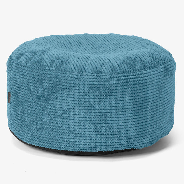 Pouf Ottoman avec Plateau - Pompon Mer Égée 01