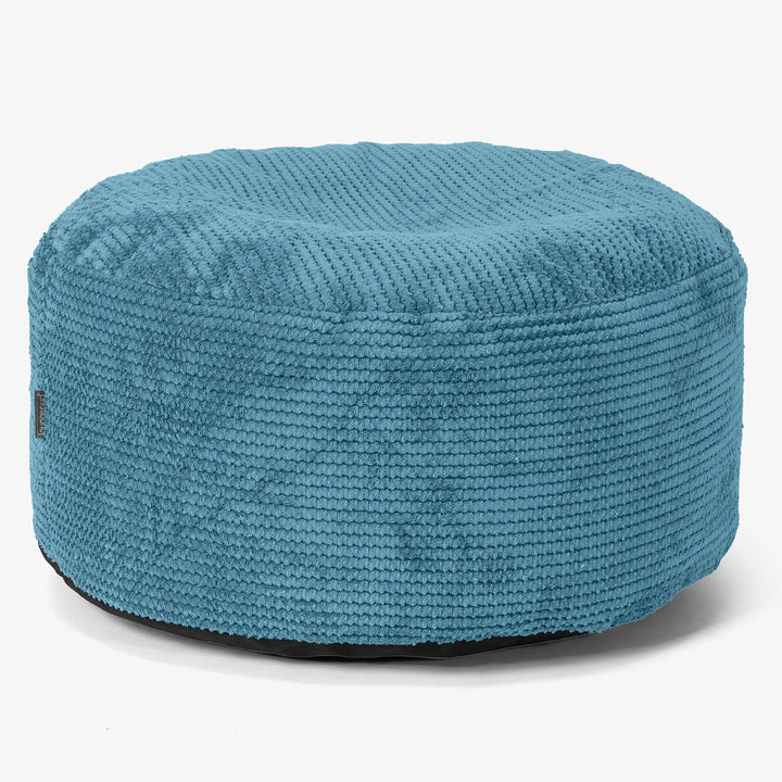 Pouf Ottoman avec Plateau - Pompon Mer Égée 02