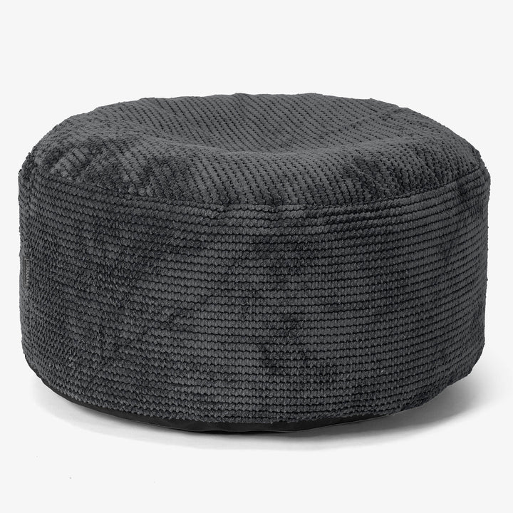 Pouf Ottoman avec Plateau - Pompon Noir 02