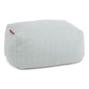 Petit Repose Pied - Tricoté Chevrons Bleu Dragé