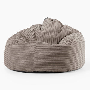 Pouf Poire, Archi - Côtelé Grège