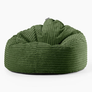 Pouf Poire, Archi - Côtelé Vert Forêt