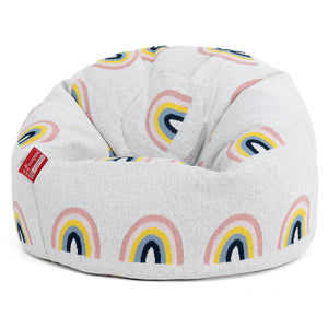 Pouf Poire Classique Enfant 1-5 ans - Tricoté Arc-en-ciel