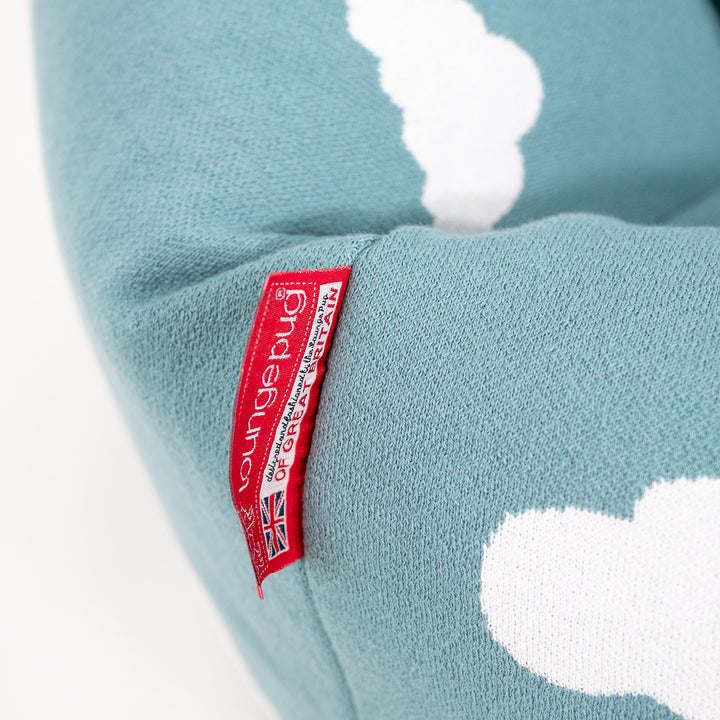 Pouf Poire Classique Enfant 1-5 ans - Tricoté Nuage Bleu 02