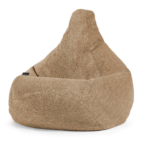 Pouf Poire Gamer - Chenille Luxe Vison 01