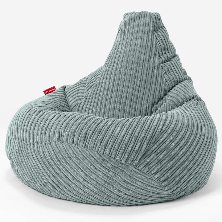 Pouf Poire Gamer - Côtelé Vert Menthe 02