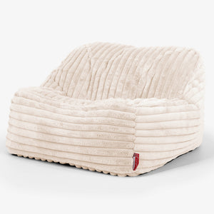 Le Pouf Doudou - Velours Côtelé Ultra Pelucheux Crème