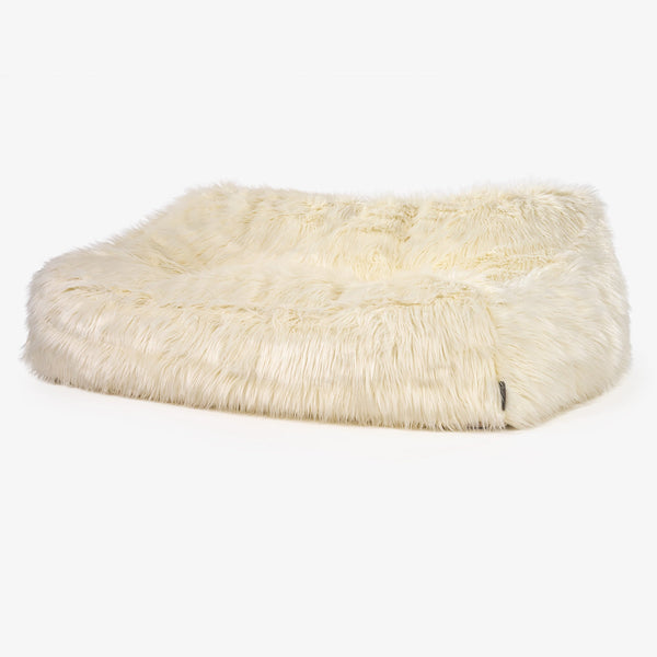 Le Canapé Pouf Doudou Housse de Remplacement - Imitation fourrure à poils longs 01