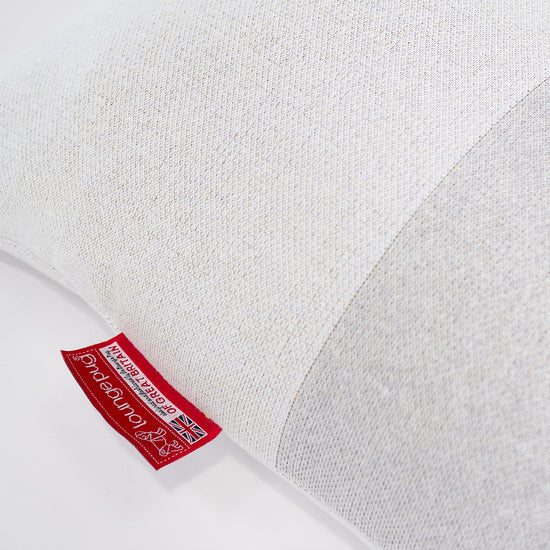 Gros Pouf Poire - Tricoté Colourblock Gris 02