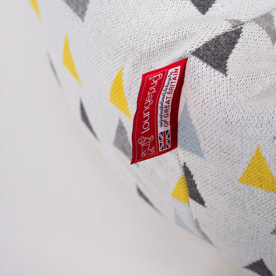 Pouf Poire Classique - Tricoté Triangle Géométrique 03