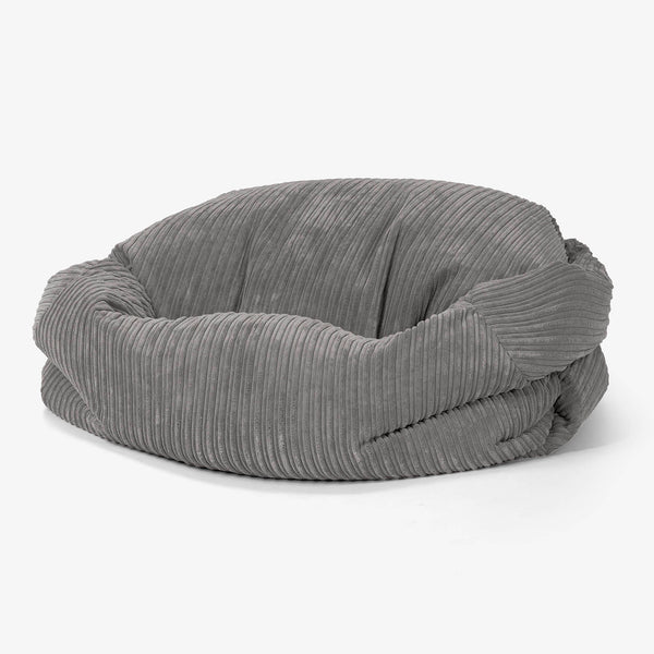 Pouf Canapé Sabine - Côtelé Anthracite 01