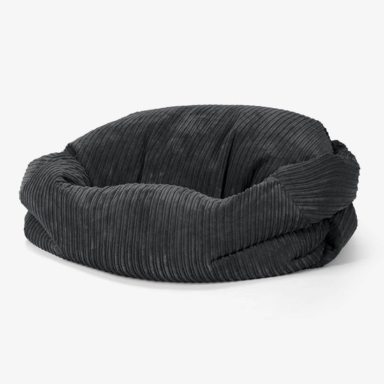 Pouf Canapé Sabine - Côtelé Noir 01