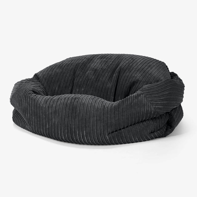 Pouf Canapé Sabine - Côtelé Noir 01