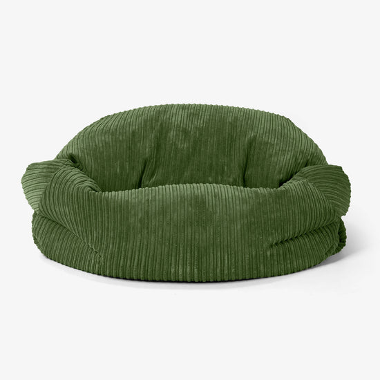 Pouf Canapé Sabine - Côtelé Vert Forêt 02