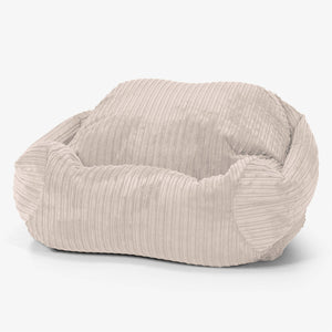 Pouf Fauteuil Sabine - Côtelé Ivoire