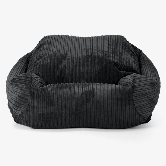 Pouf Fauteuil Sabine - Côtelé Noir 02