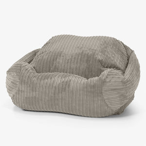 Pouf Fauteuil Sabine - Côtelé Vison