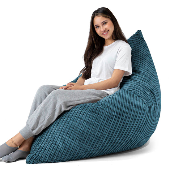 Pouf Géant XXL - Côtelé Bleu Marine 03