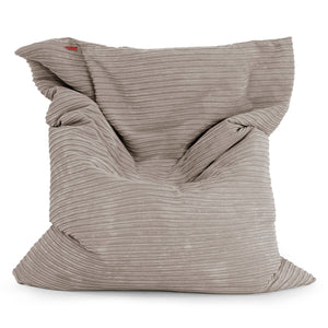Pouf Géant XXL - Côtelé Grège