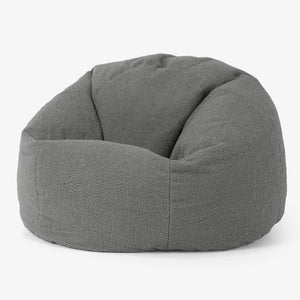 Pouf Poire Classique - Bouclé Gris