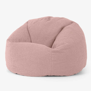 Pouf Poire Classique - Bouclé Rose