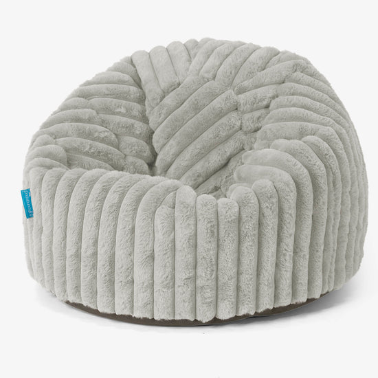 Pouf Poire Classique Enfant 1-5 ans - Velours Côtelé Ultra Pelucheux Vert Sauge 01