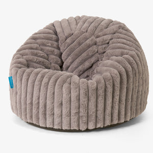 Pouf Poire Classique Enfant 1-5 ans - Velours Côtelé Ultra Pelucheux Vison