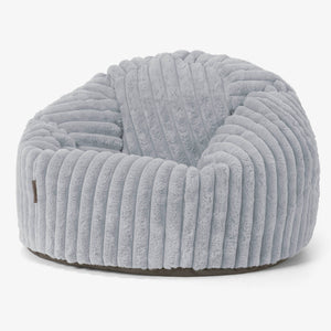 Pouf Poire Classique - Velours Côtelé Ultra Pelucheux Bleu Dragé