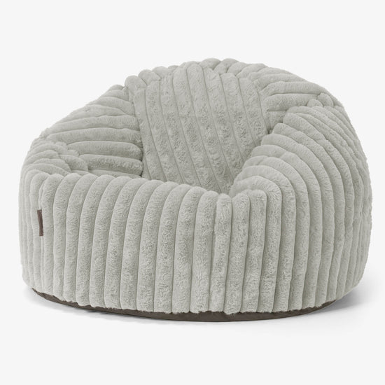 Pouf Poire Classique - Velours Côtelé Ultra Pelucheux Vert Sauge 01
