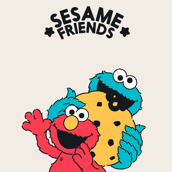 Le Pouf Doudou - Sesame Friends Fabric Close-up Image