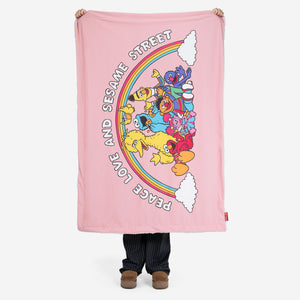 Plaid / Couverture - Peace Love & Sesame Street