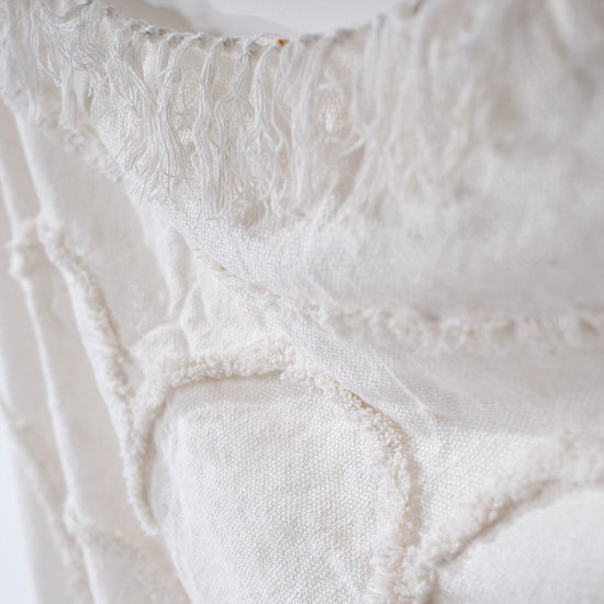 Plaid / Couverture à Pompons Gaufrés 03