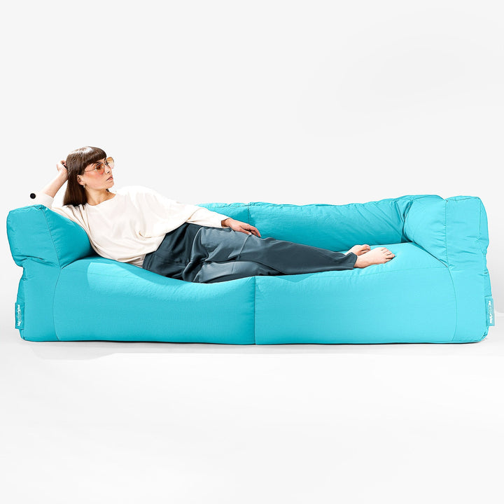 Big Bertha Original, SoleiStorm™ Ultra 2000 h+ Canapé Pouf , Gros Pouf, Extérieur, Olefin Aqua