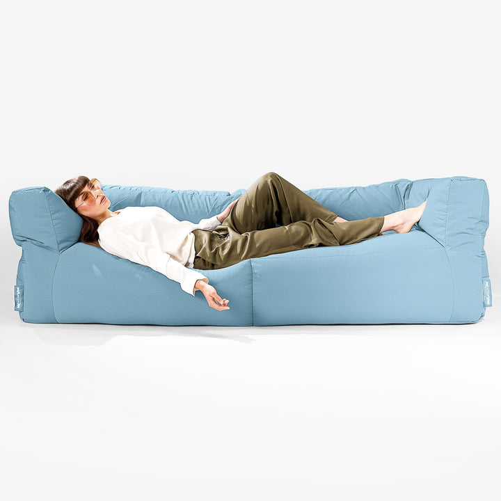 Big Bertha Original, SoleiStorm™ Ultra 2000 h+ Canapé Pouf , Gros Pouf, Extérieur, Olefin Bébé Bleu