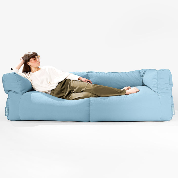 Big Bertha Original, SoleiStorm™ Ultra 2000 h+ Canapé Pouf , Gros Pouf, Extérieur, Olefin Bébé Bleu