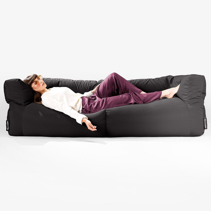 Big Bertha Original, SoleiStorm™ Ultra 2000 h+ Canapé Pouf , Gros Pouf, Extérieur, Olefin Noir