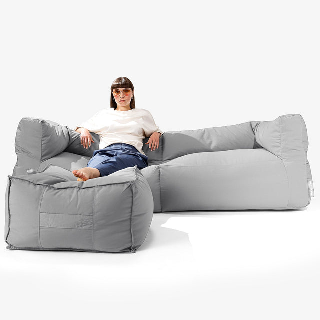 Big Bertha Original, SoleiStorm™ Ultra 2000 h+ Canapé Pouf , Gros Pouf, Extérieur, Olefin Gris moyen