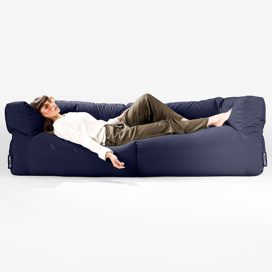 Big Bertha Original, SoleiStorm™ Ultra 2000 h+ Canapé Pouf , Gros Pouf, Extérieur, Olefin Bleu Marine
