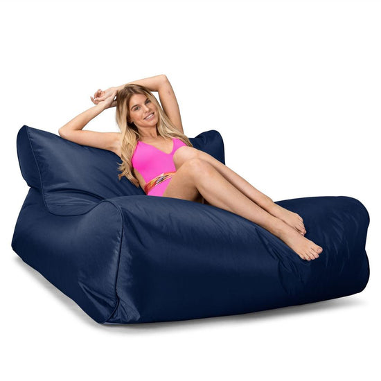 Big Bertha Original, Gros Pouf Extérieur Piscine, Pouf Géant, Bleu Marine