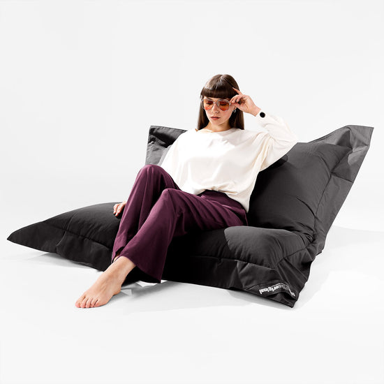 Big Bertha Original, SoleiStorm™ Ultra 2000 h+ Pouf Géant XXL Original,  Gros Pouf, Extérieur, Olefin Noir