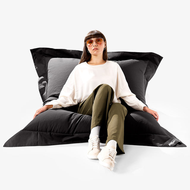 Big Bertha Original, SoleiStorm™ Ultra 2000 h+ Pouf Géant XXL Original,  Gros Pouf, Extérieur, Olefin Noir