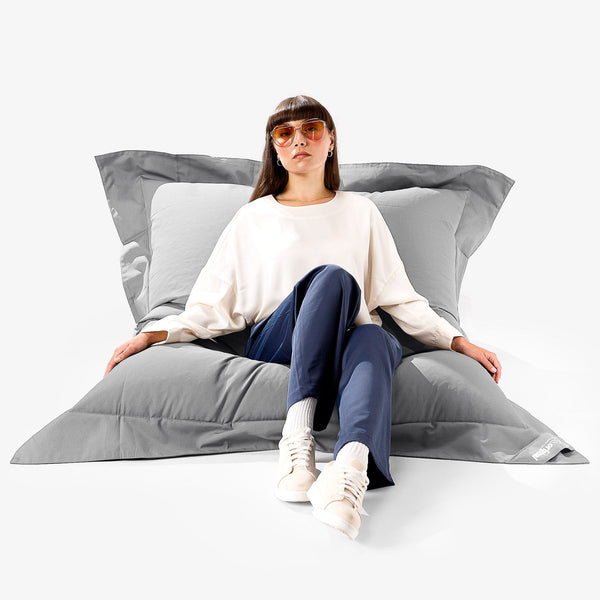 Big Bertha Original, SoleiStorm™ Ultra 2000 h+ Pouf Géant XXL Original,  Gros Pouf, Extérieur, Olefin Gris moyen