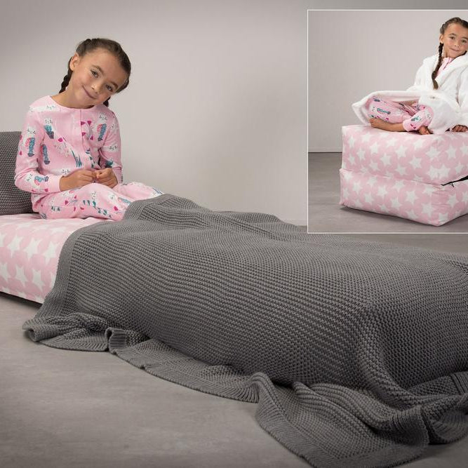 Lounge Pug, Avery, Fauteuil Futon, Unique, Imprimé Rose étoile