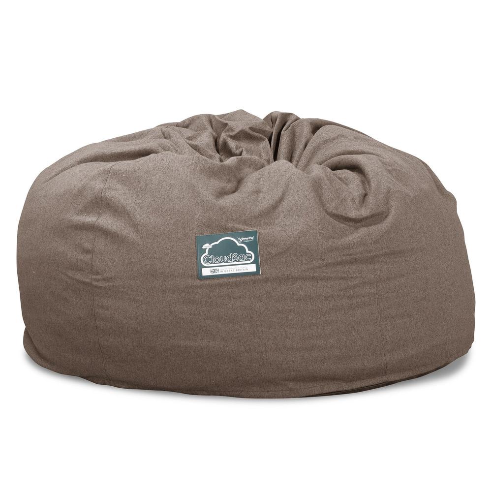 Lounge Pug, CloudSac 1010 XXL, Canapé Pouf Géant XXL à Mémoire de Forme, Gros Pouf Sofa, Interalli Laine Biscuit