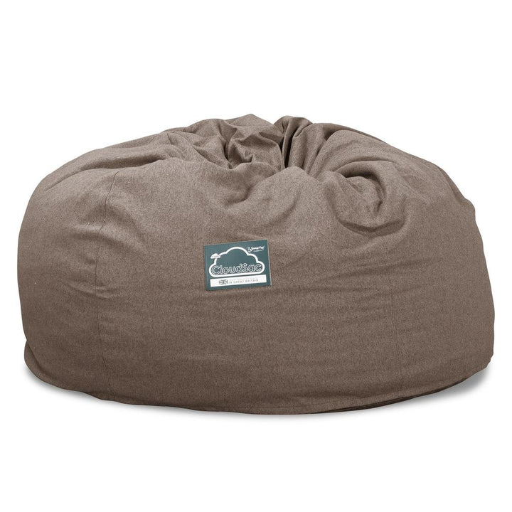Lounge Pug, CloudSac 1010 XXL, Canapé Pouf Géant XXL à Mémoire de Forme, Gros Pouf Sofa, Interalli Laine Biscuit