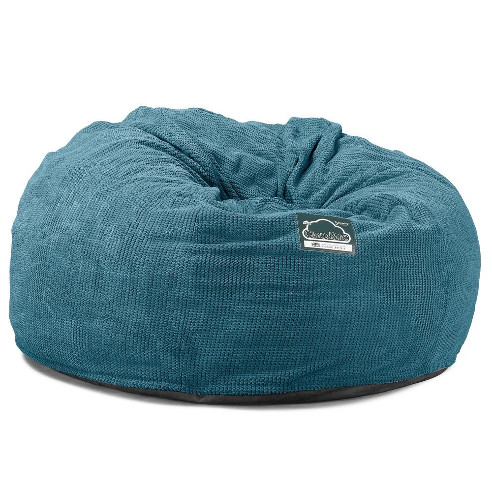 Lounge Pug, CloudSac 1010 XXL, Canapé Pouf Géant XXL à Mémoire de Forme, Gros Pouf Sofa, Pompon Mer Égéé