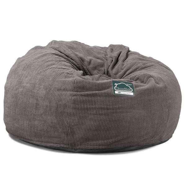 Lounge Pug, CloudSac 1010 XXL, Canapé Pouf Géant XXL à Mémoire de Forme, Gros Pouf Sofa, Pompon Anthracite