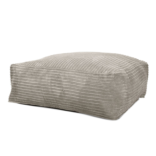 Lounge Pug, CloudSac 250, Pouf Ottomane Repose-pieds à Mémoire de Forme, Côtelé Vison